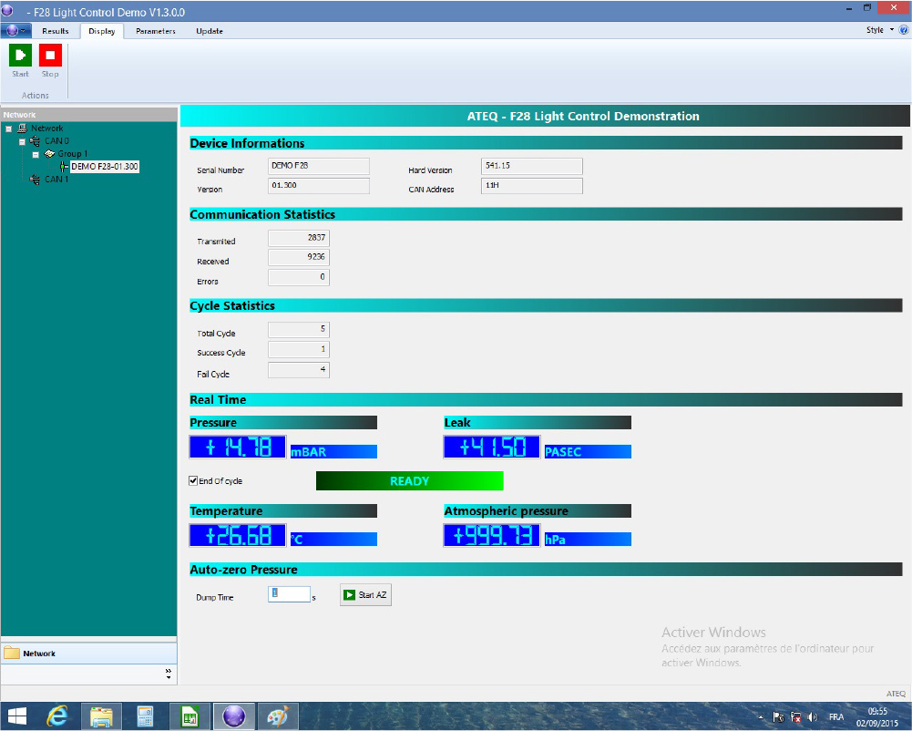 F28 Light Software Interface