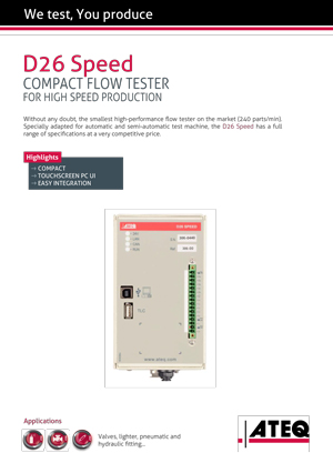 D26 speed ATEQ