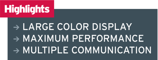 LARGE COLOR DISPLAY MAXIMUM PERFORMANCE MULTIPLE COMMUNICATION